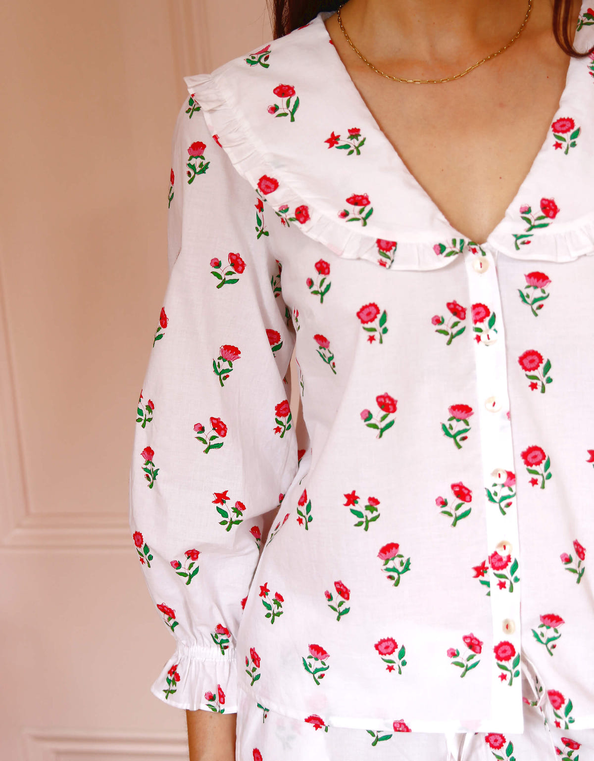 Pink City Prints Festive Ditsy Joy Pyjama Set
