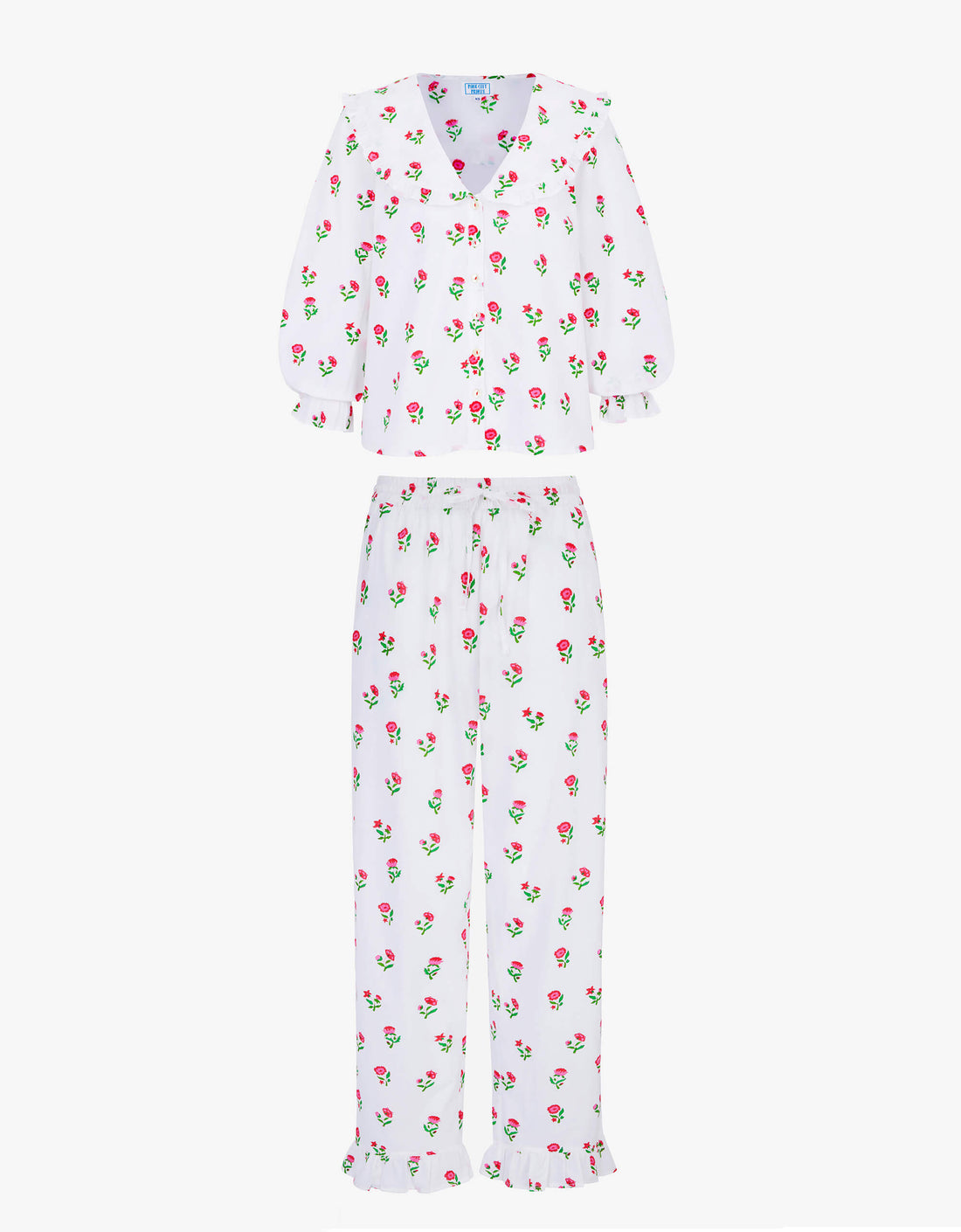 Pink City Prints Festive Ditsy Joy Pyjama Set