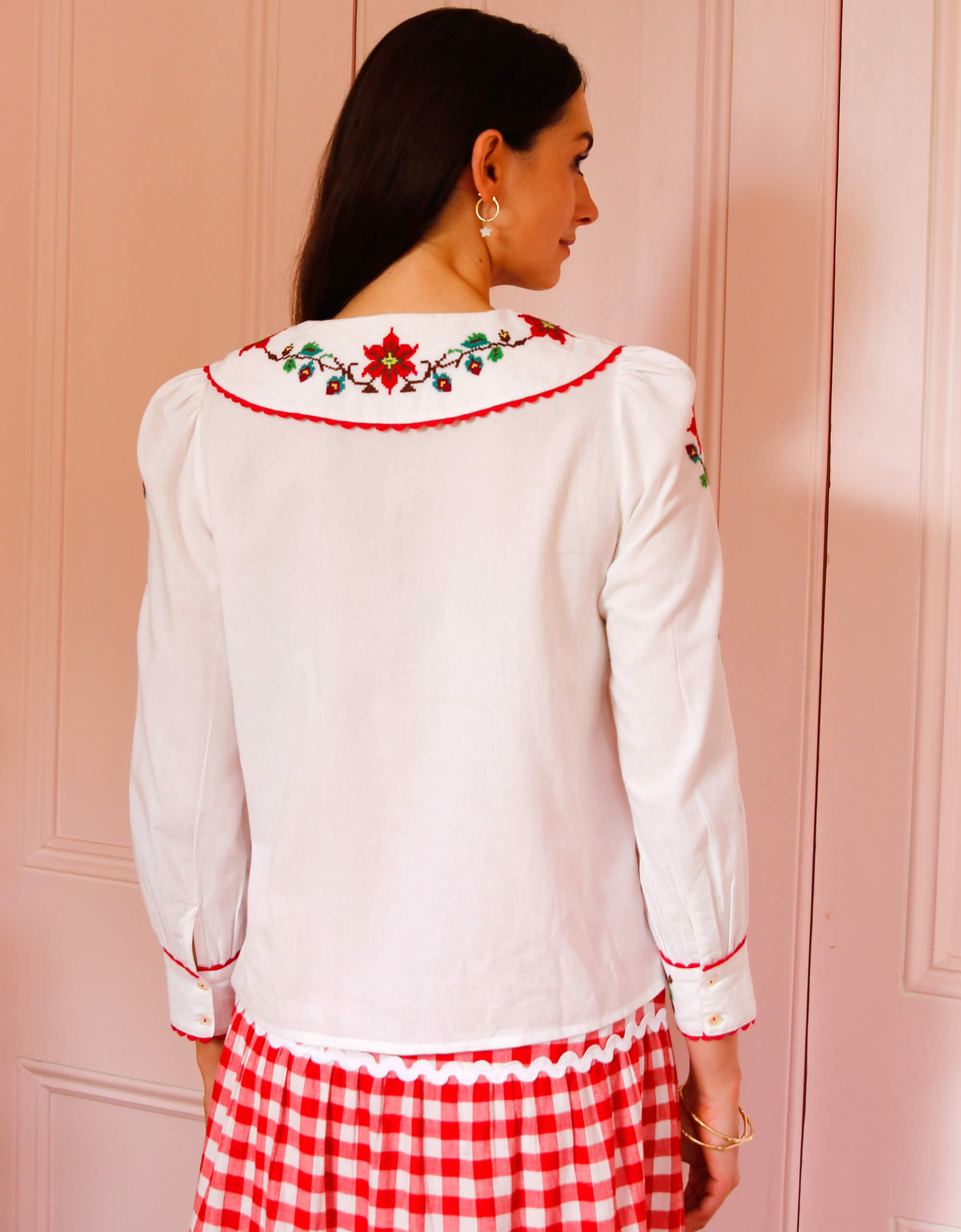 Pink City Prints Festive Embroidery Eve Blouse