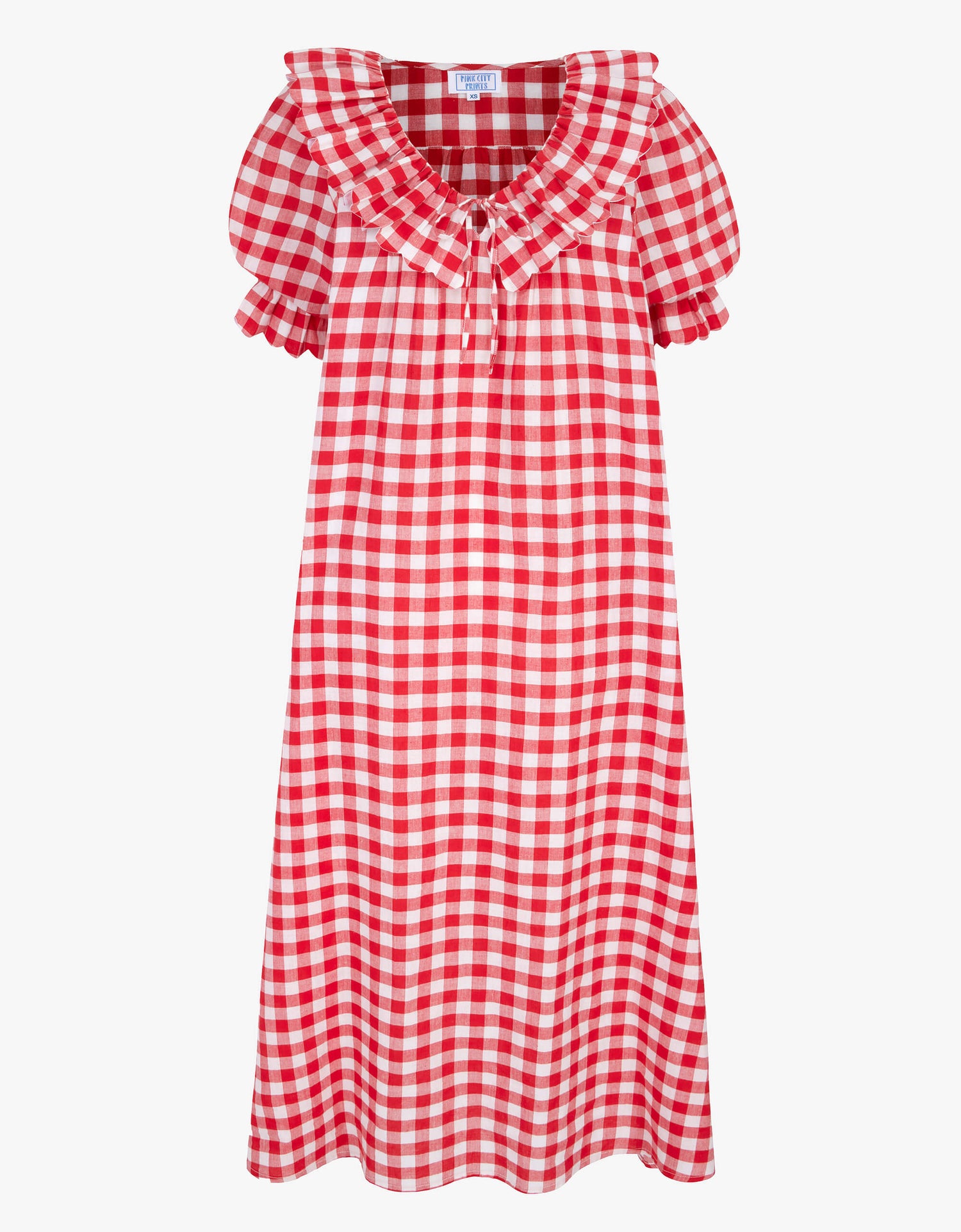 Pink City Prints Festive Gingham Ava Dress