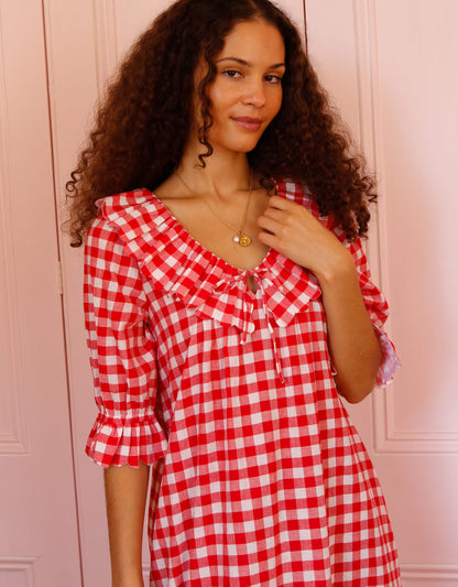 Pink City Prints Festive Gingham Ava Dress