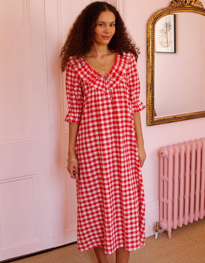 Pink City Prints Festive Gingham Ava Dress
