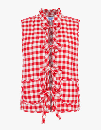 Pink City Prints Festive Gingham Maggie Gilet