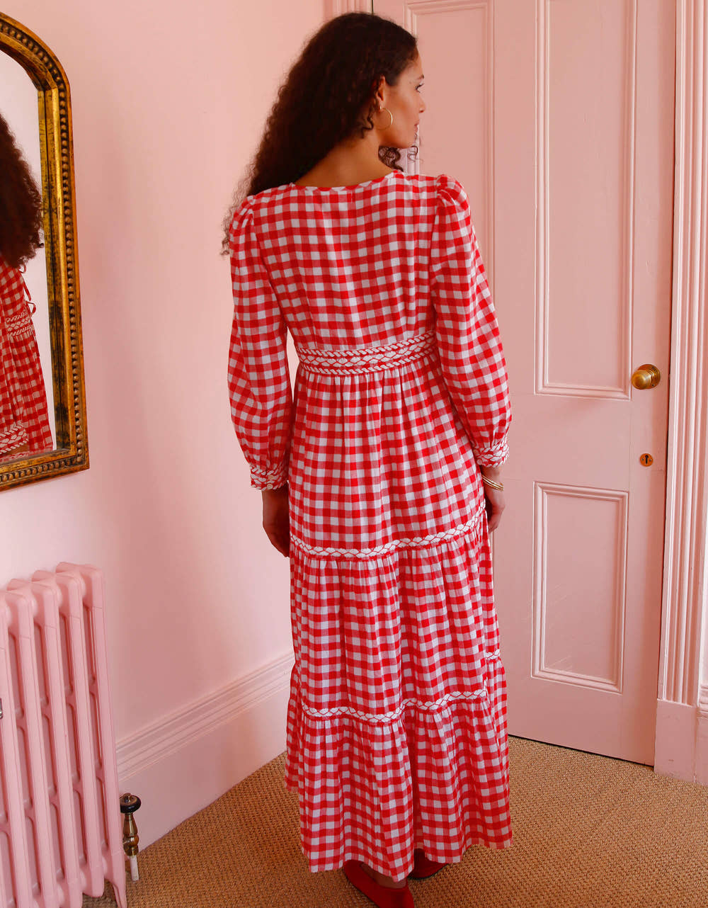 Pink City Prints Festive Gingham Robin Dress