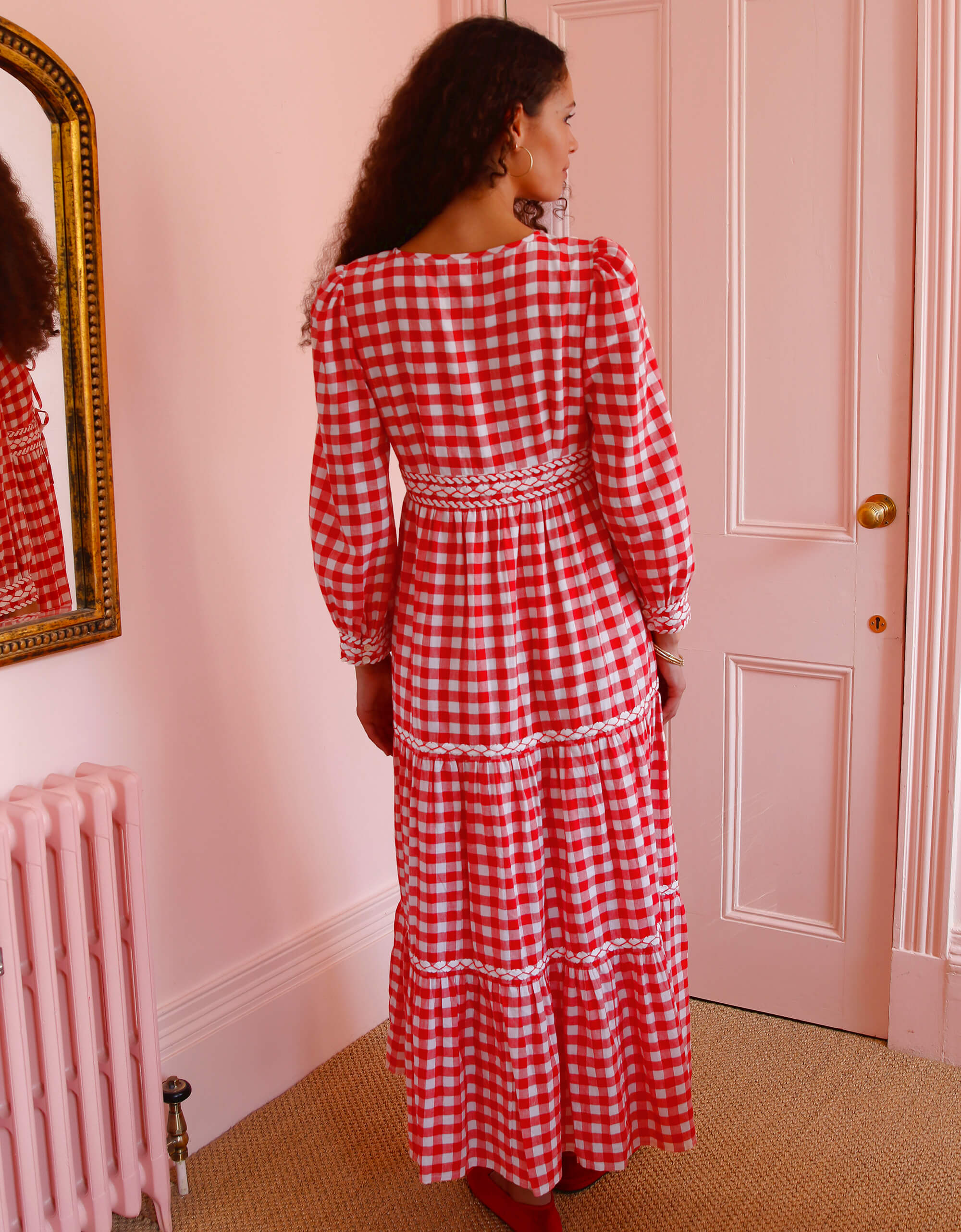 Pink City Prints Festive Gingham Robin Dress