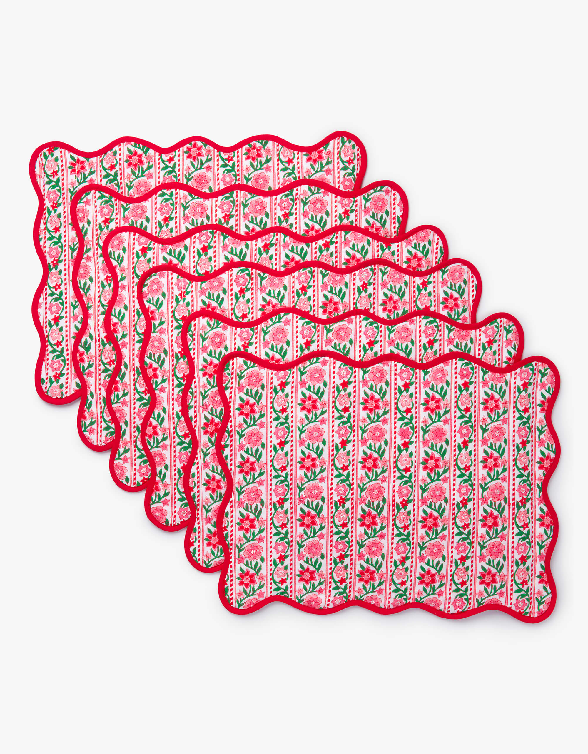Pink City Prints Festive Mix Placemats (Set of 6)