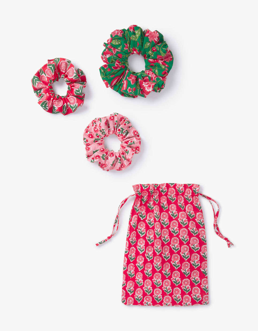 Pink City Prints Festive Mix Scrunchie Set
