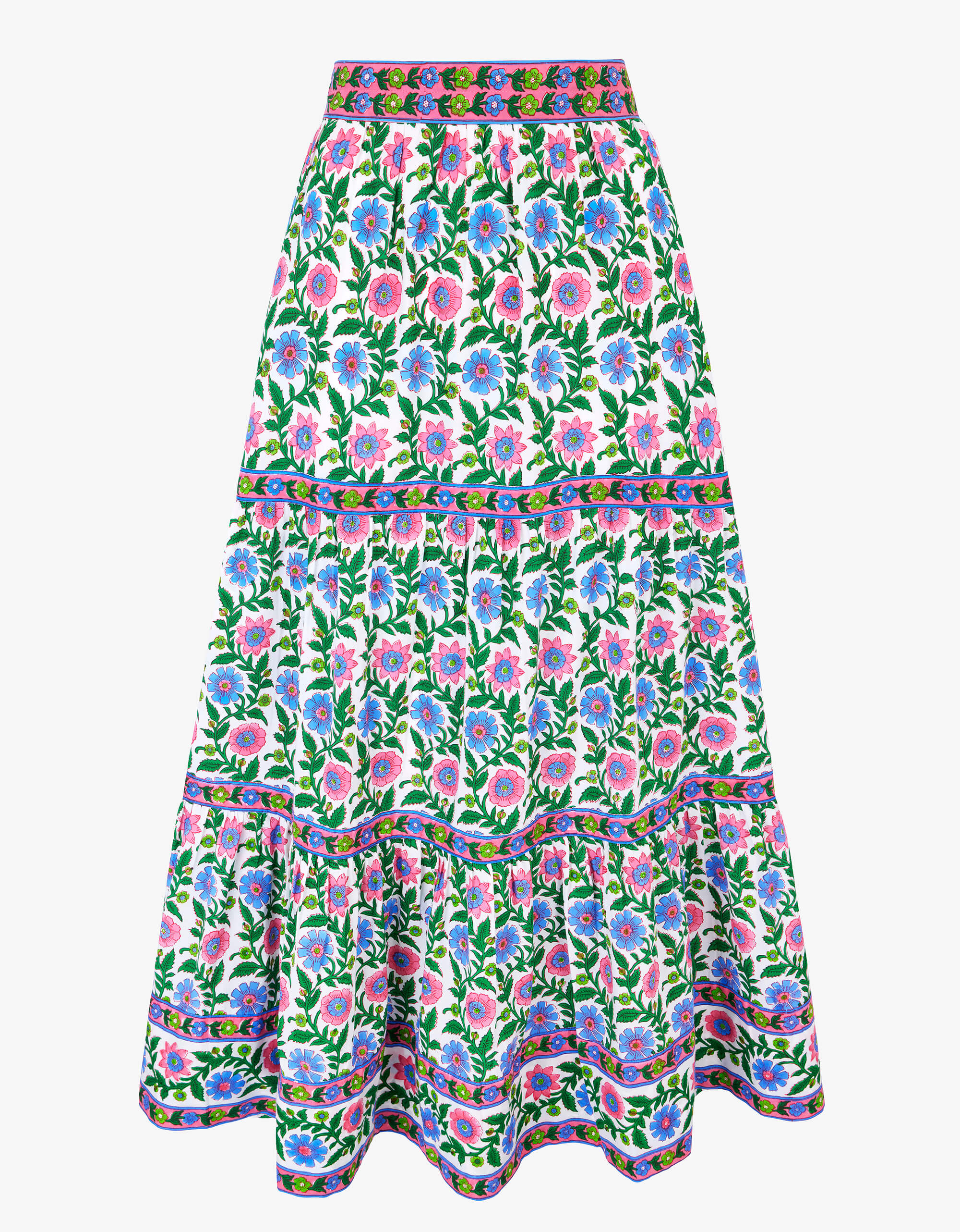 Pink City Prints Folk Border Fleur Skirt