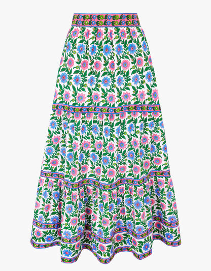 Pink City Prints Folk Border Fleur Skirt
