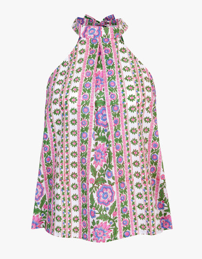 Pink City Prints Folk Border Julia Top