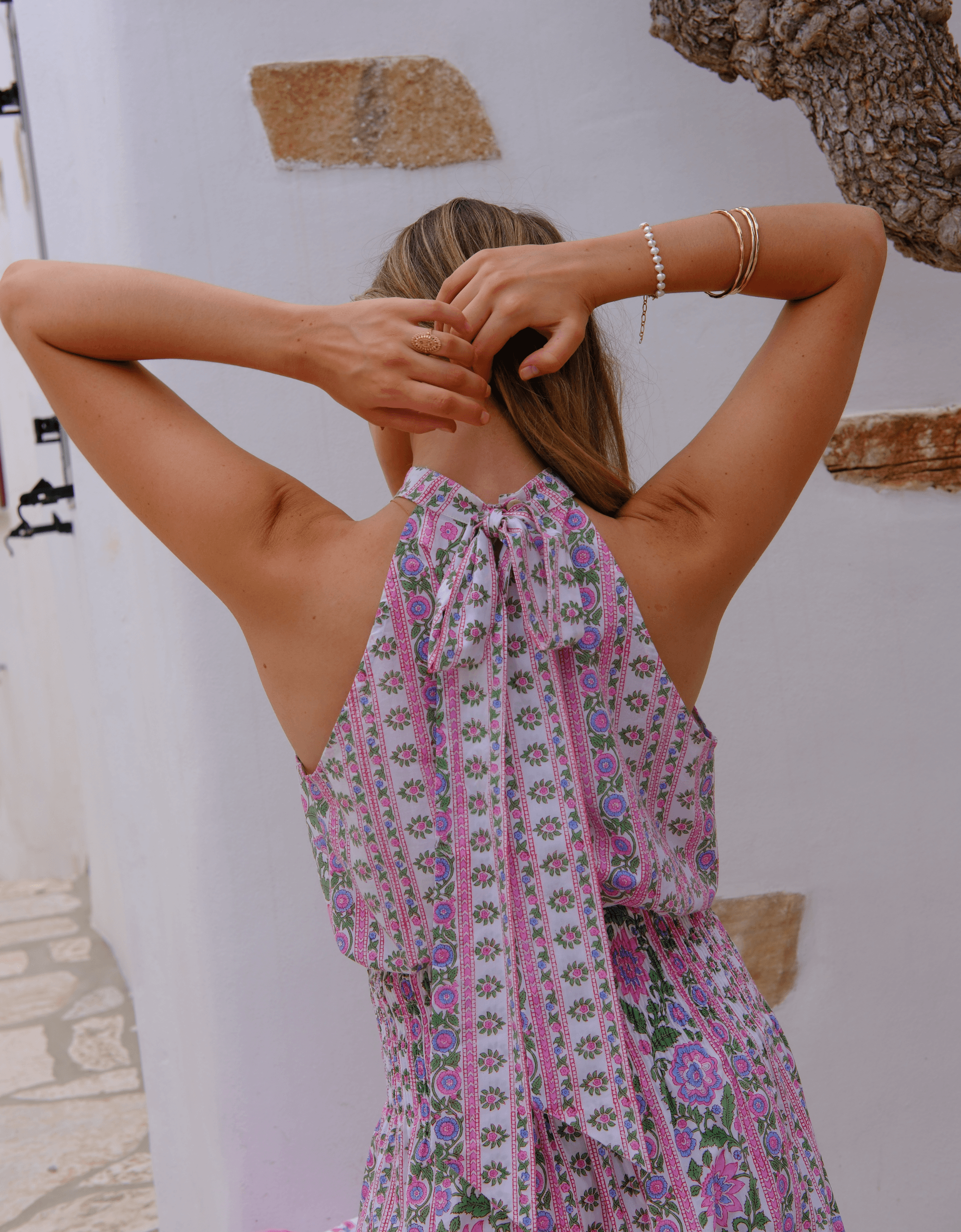 Pink City Prints Folk Border Julia Top