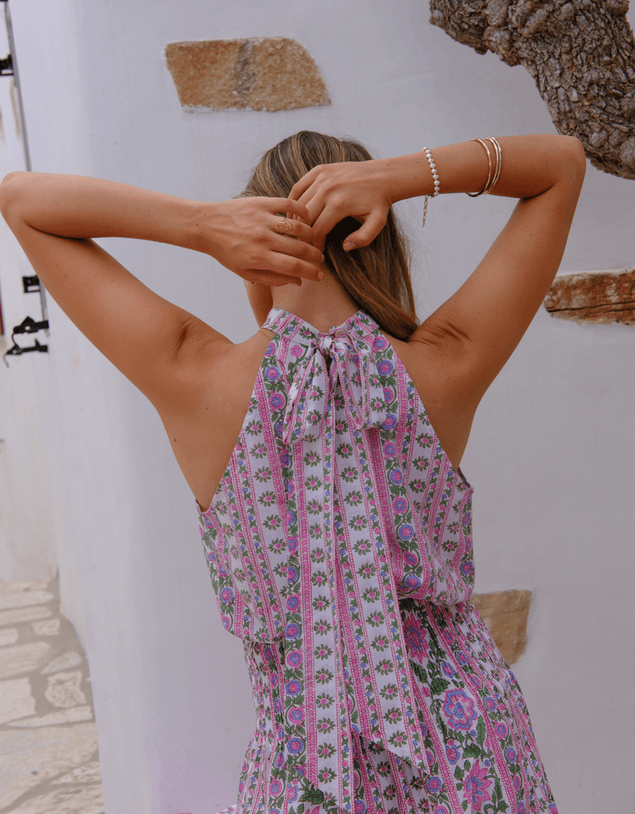 Pink City Prints Folk Border Julia Top