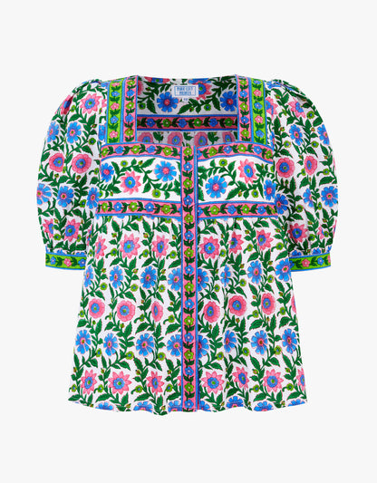 Pink City Prints Folk Border Lexi Blouse