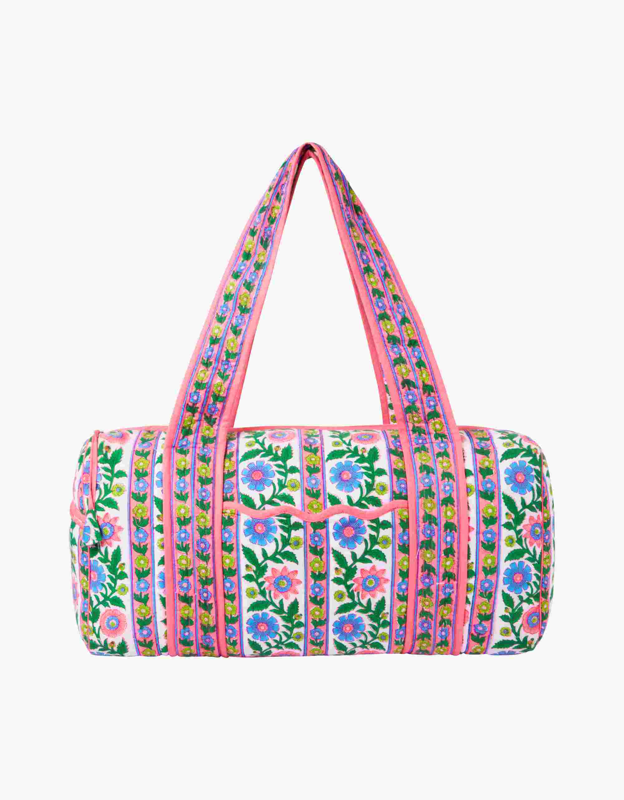 Pink City Prints Folk Border Weekend Bag