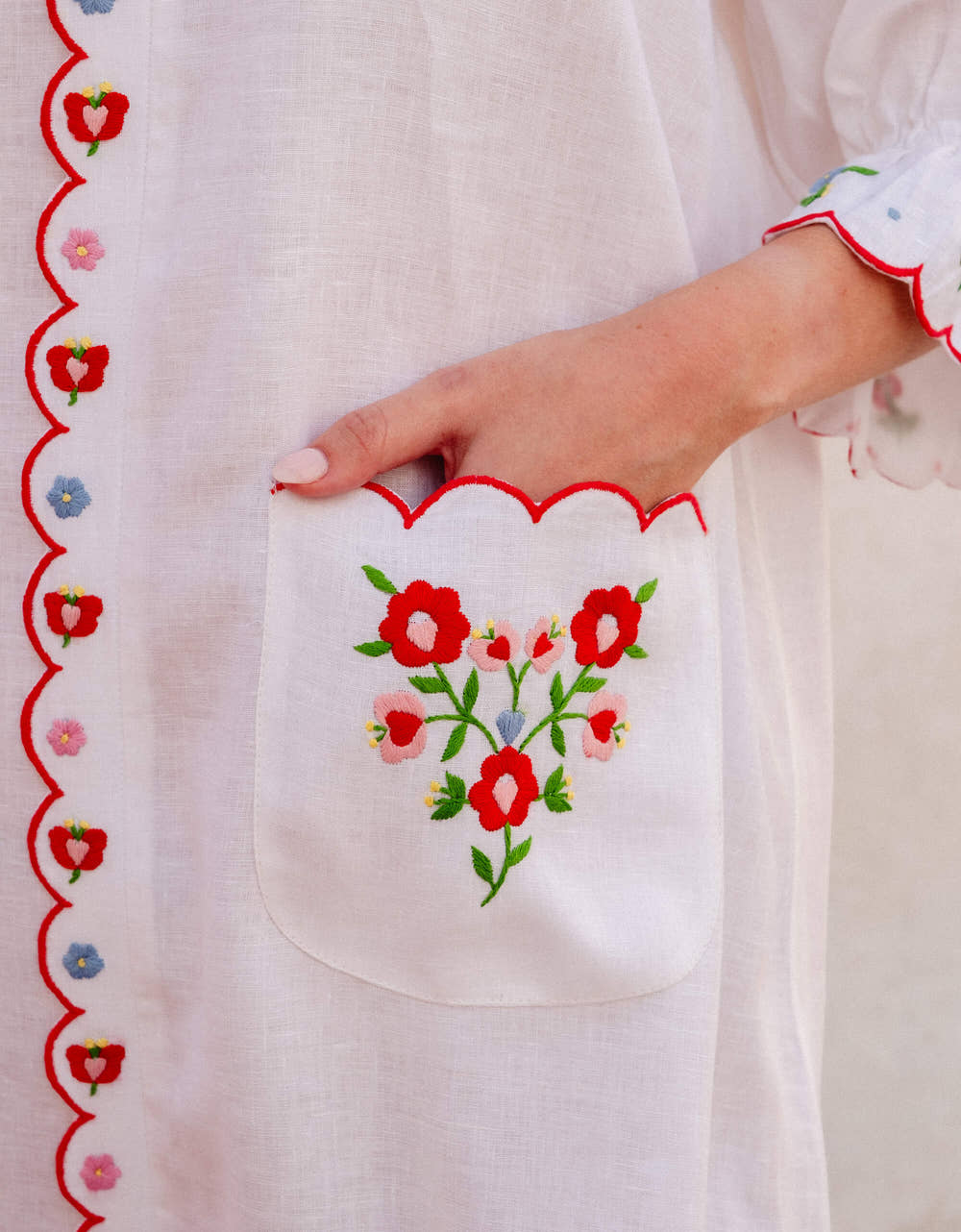 Pink City Prints Folk Scallop Ava Dress