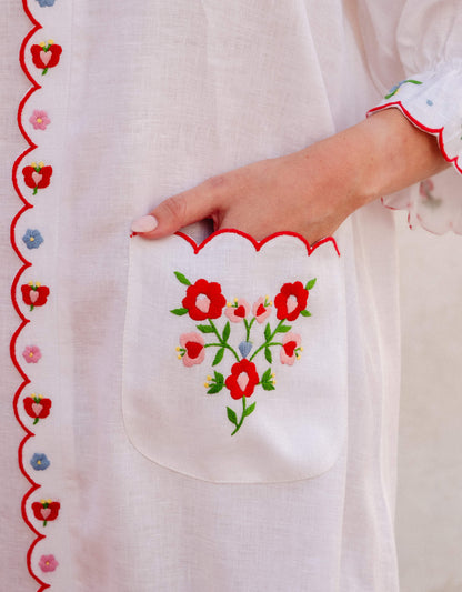 Pink City Prints Folk Scallop Ava Dress