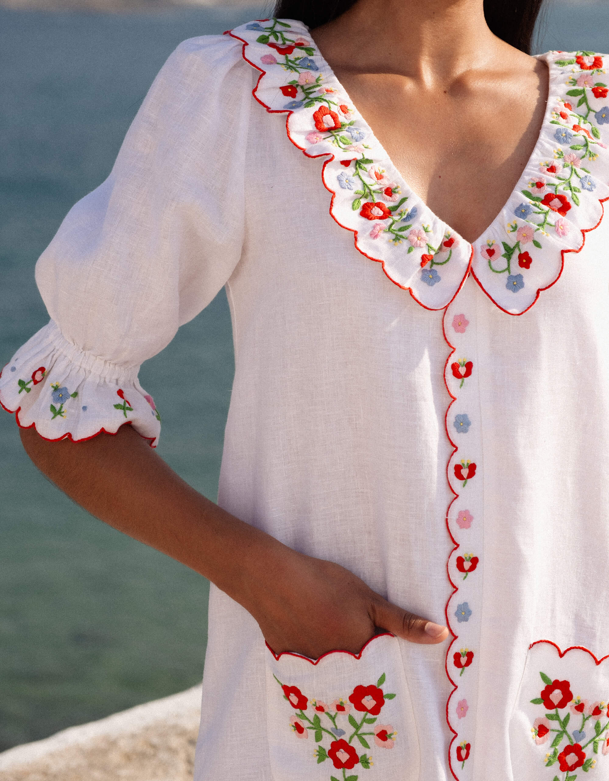 Pink City Prints Folk Scallop Ava Dress