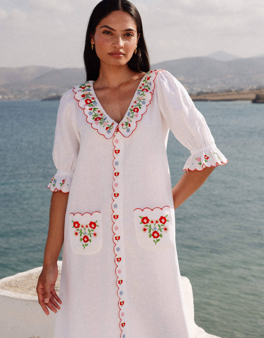 Pink City Prints Folk Scallop Ava Dress