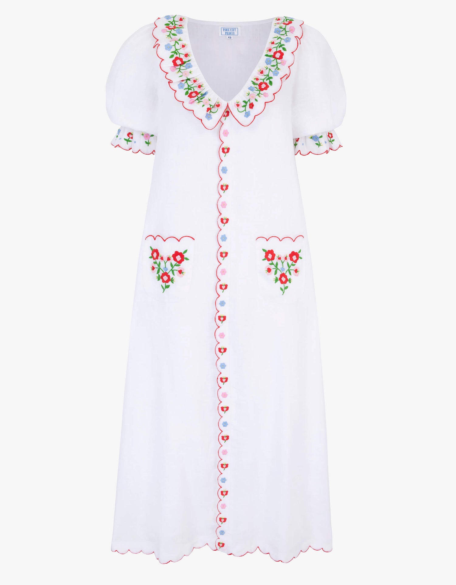 Pink City Prints Folk Scallop Ava Dress
