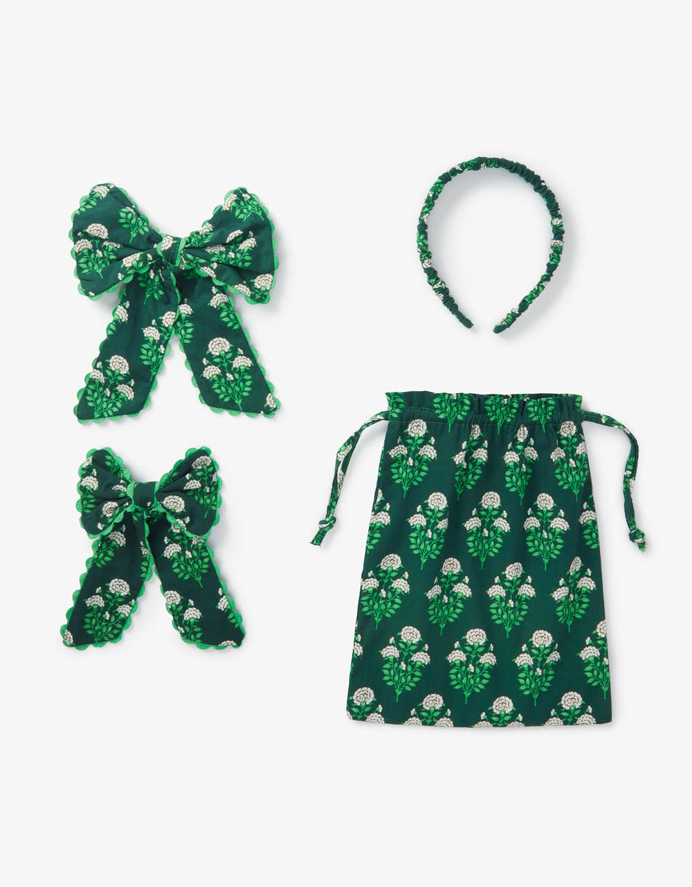 Pink City Prints Forest Buta Bow and Headband Set