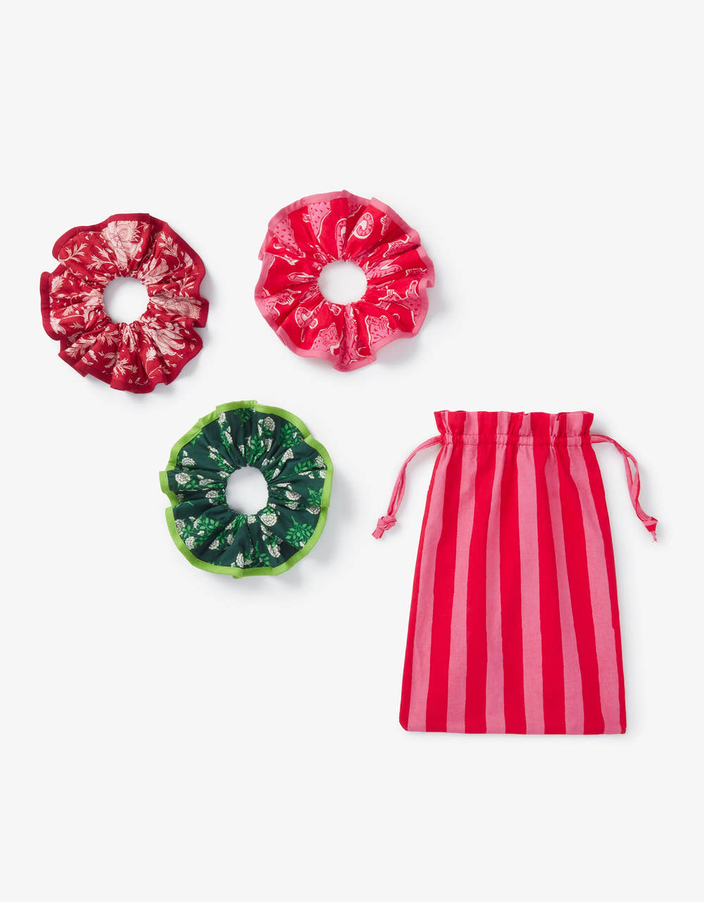 Pink City Prints Forest Buta Scrunchie Set