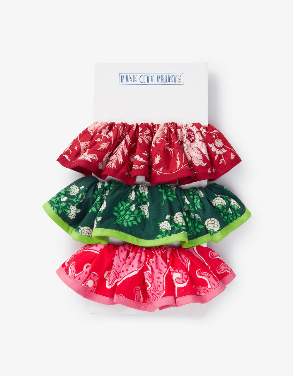 Pink City Prints Forest Buta Scrunchie Set