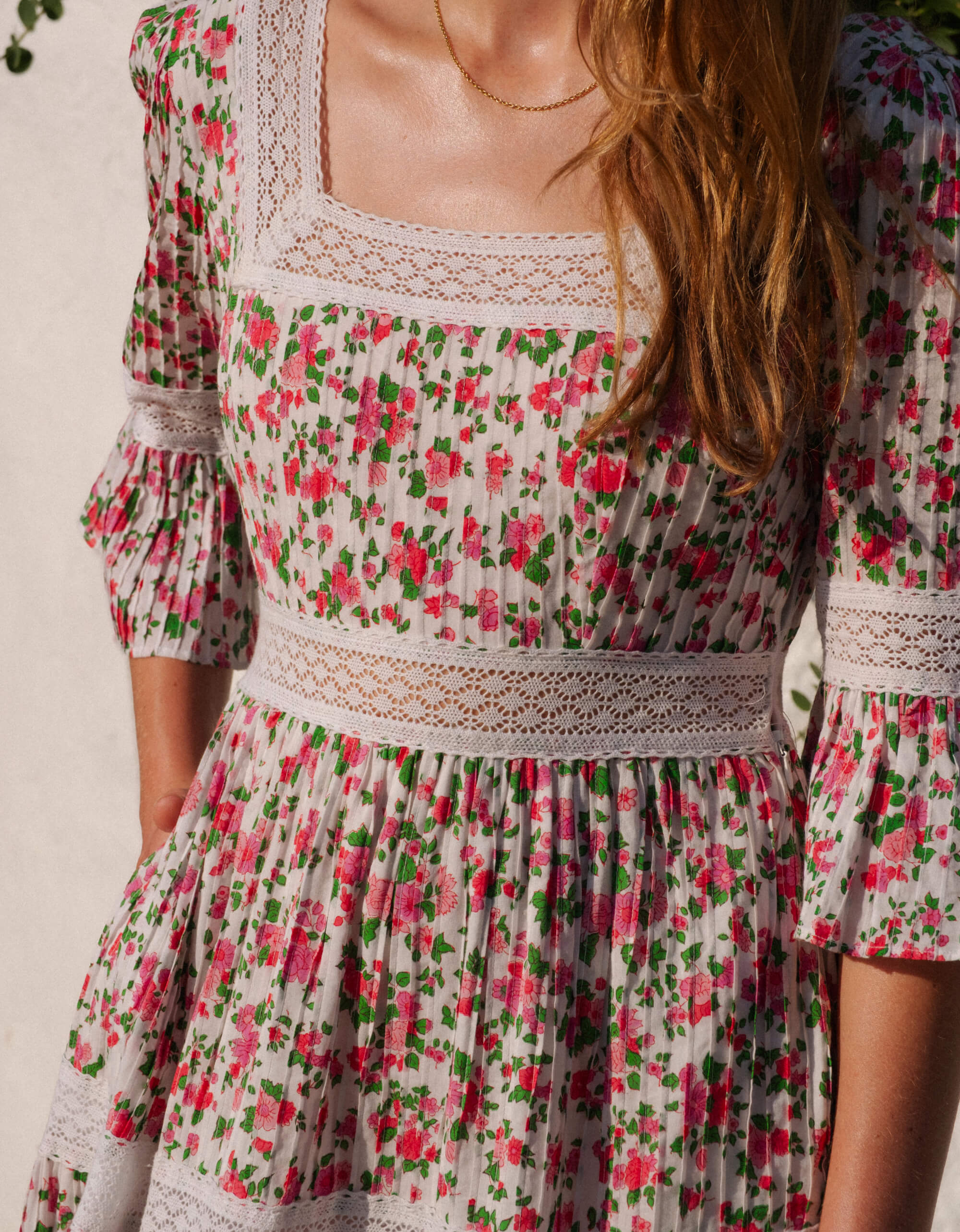 Pink City Prints French Ditsy Celine Dress