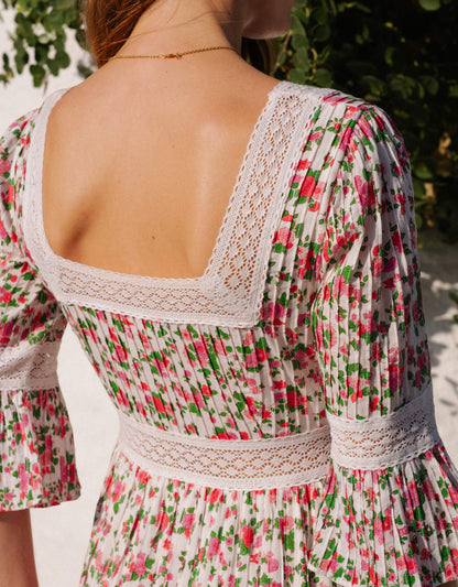 Pink City Prints French Ditsy Celine Dress