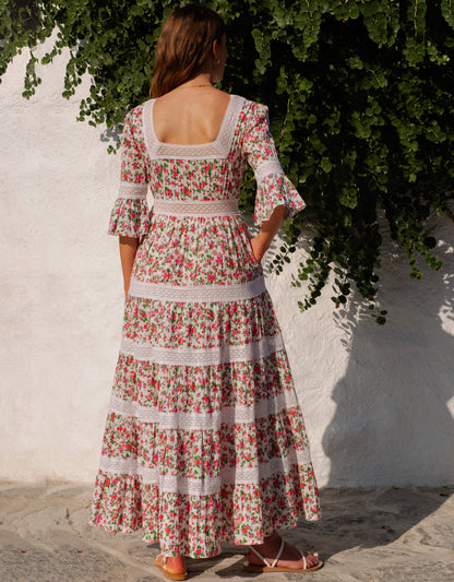 Pink City Prints French Ditsy Celine Dress