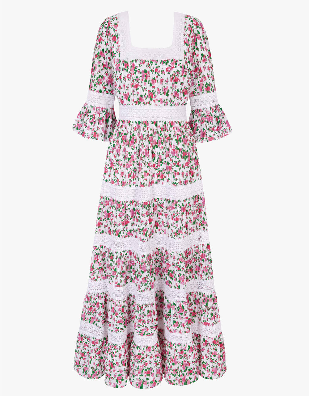 Pink City Prints French Ditsy Celine Dress