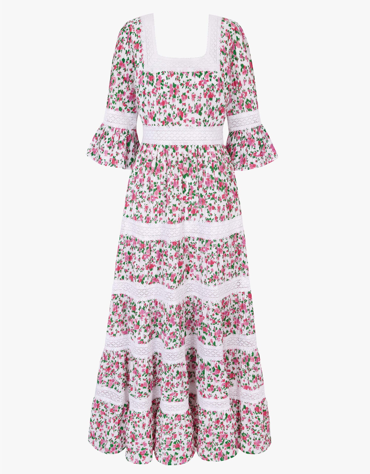 Pink City Prints French Ditsy Celine Dress