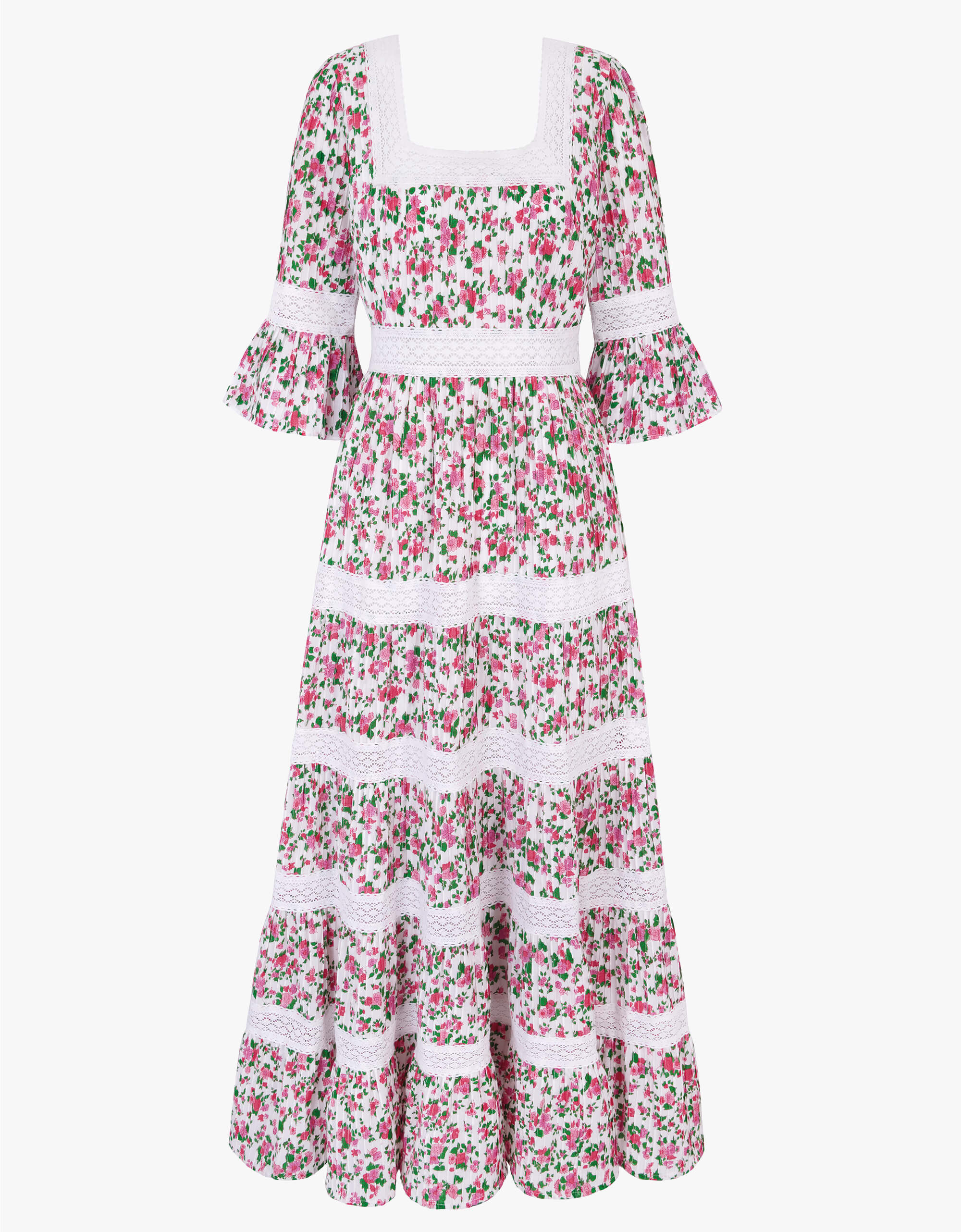 Pink City Prints French Ditsy Celine Dress