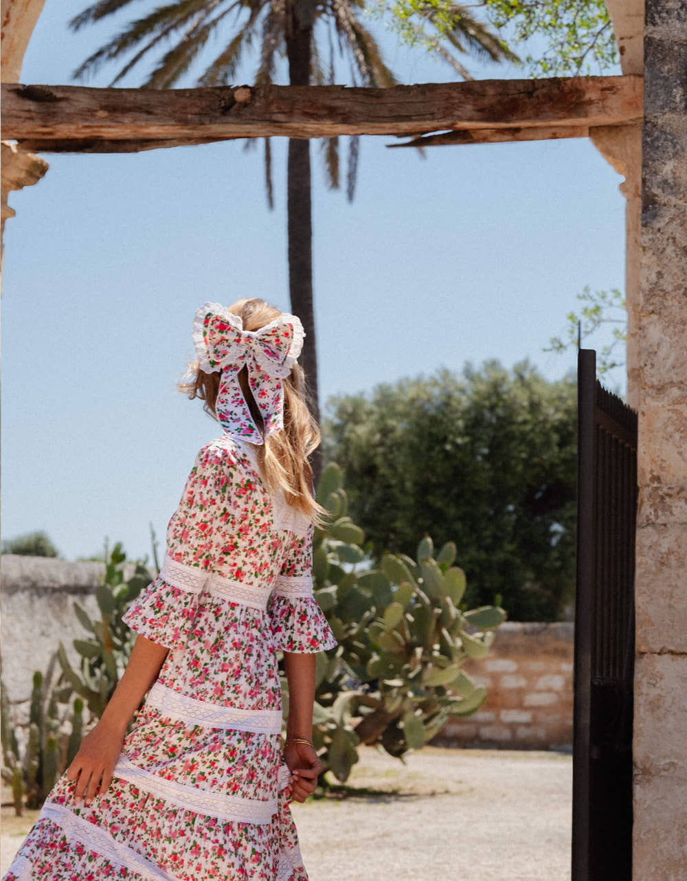 Pink City Prints French Ditsy Celine Dress