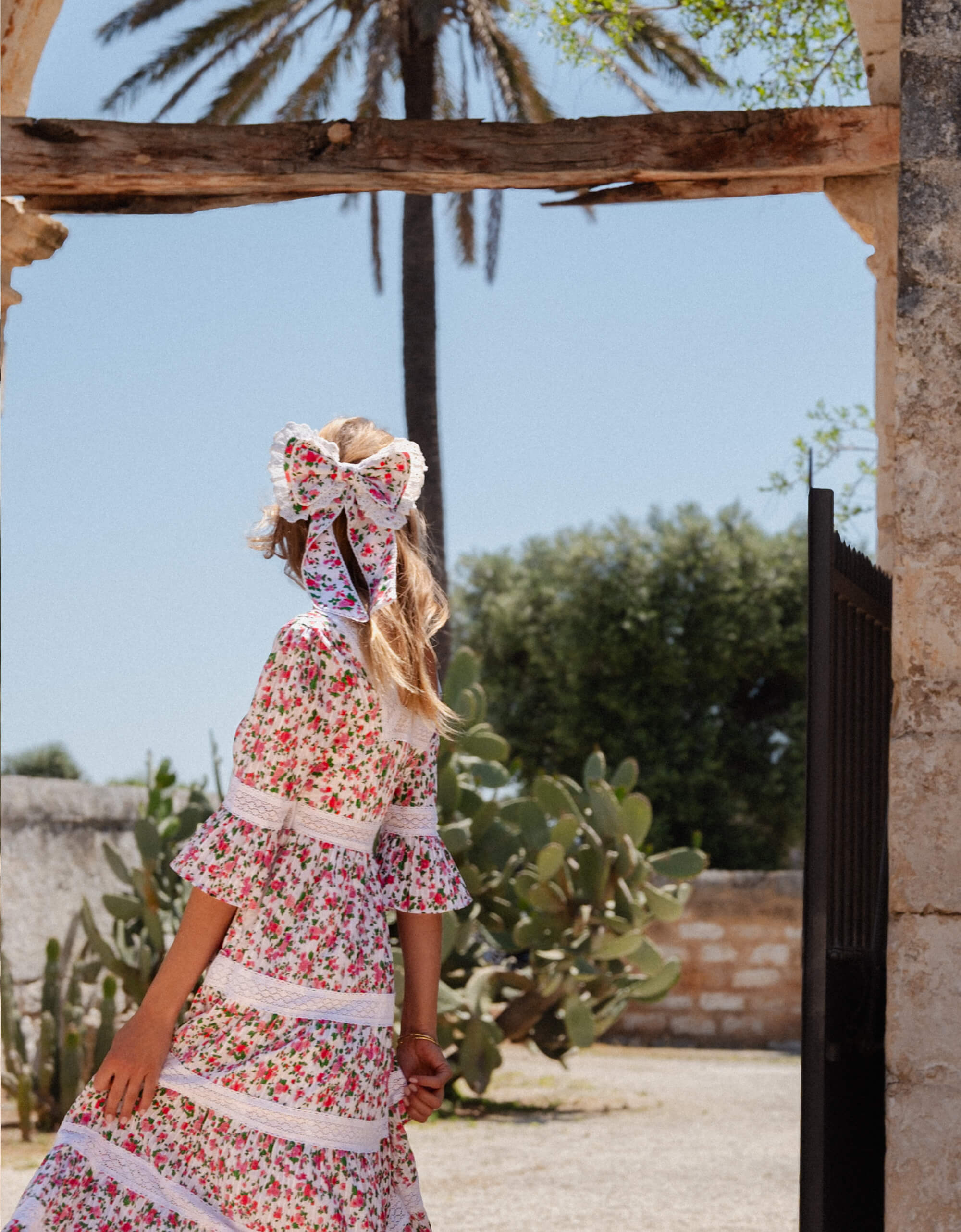 Pink City Prints French Ditsy Celine Dress