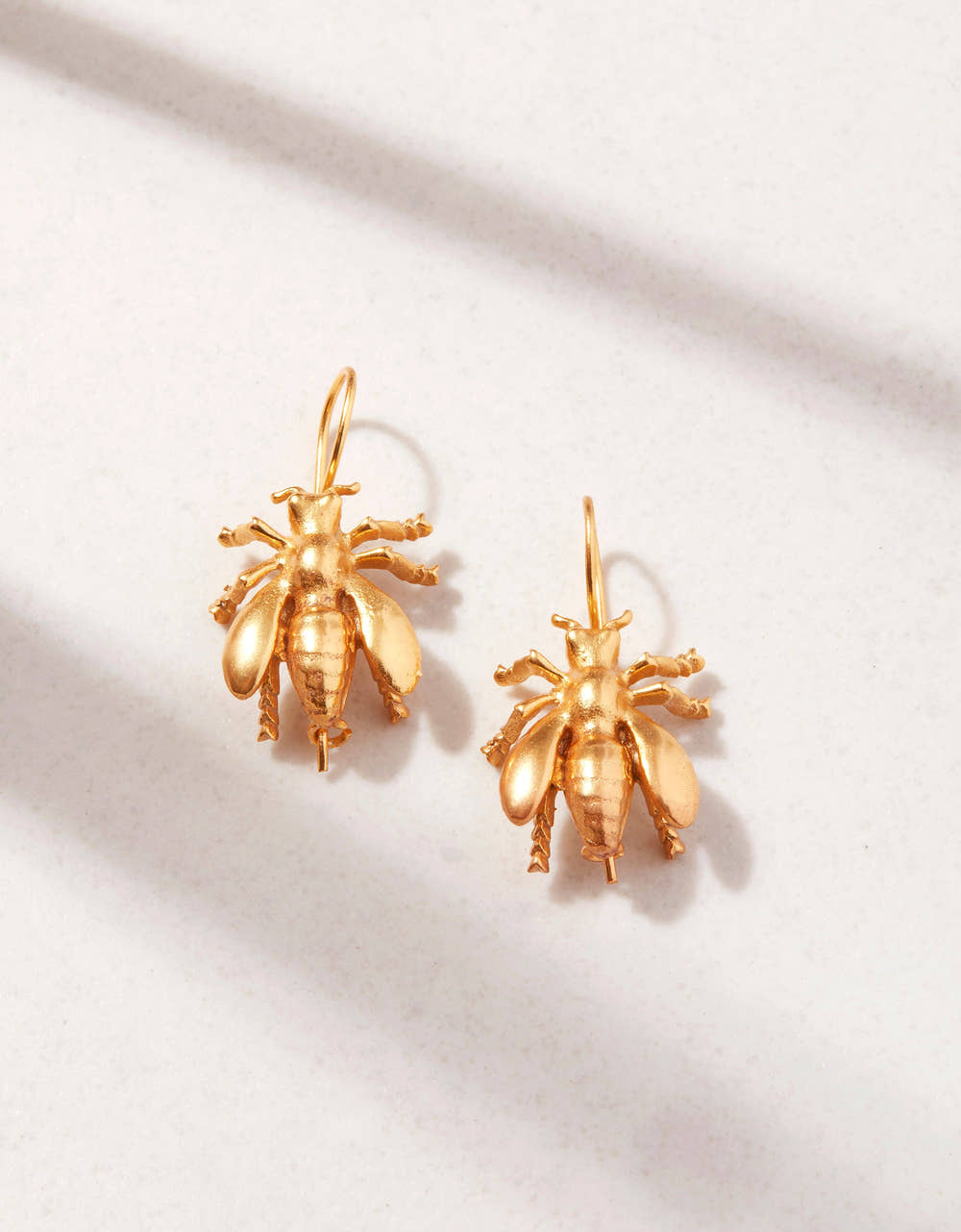 Pink City Prints Gold Bug Earrings