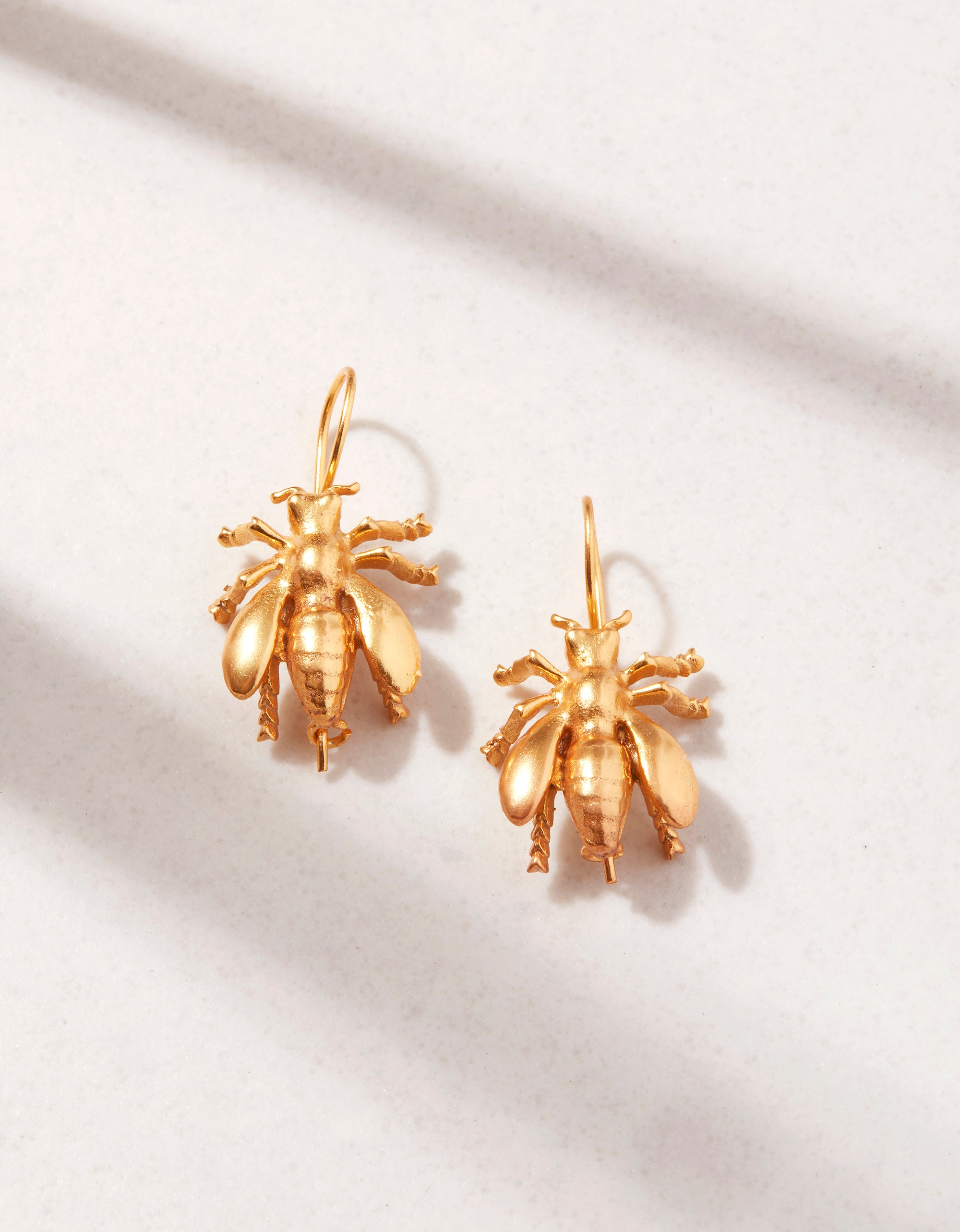 Pink City Prints Gold Bug Earrings