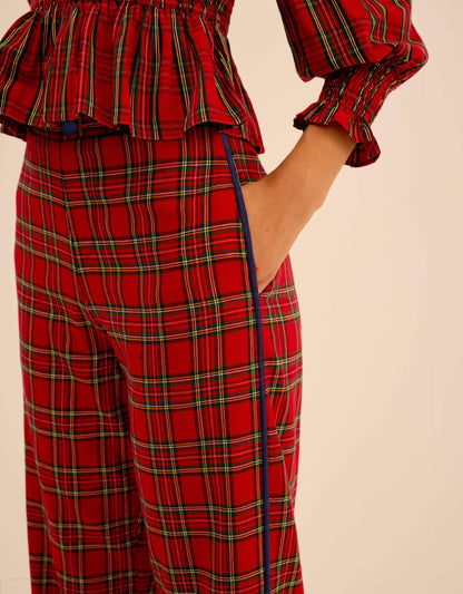 Pink City Prints Handloom Tartan Isabel Top