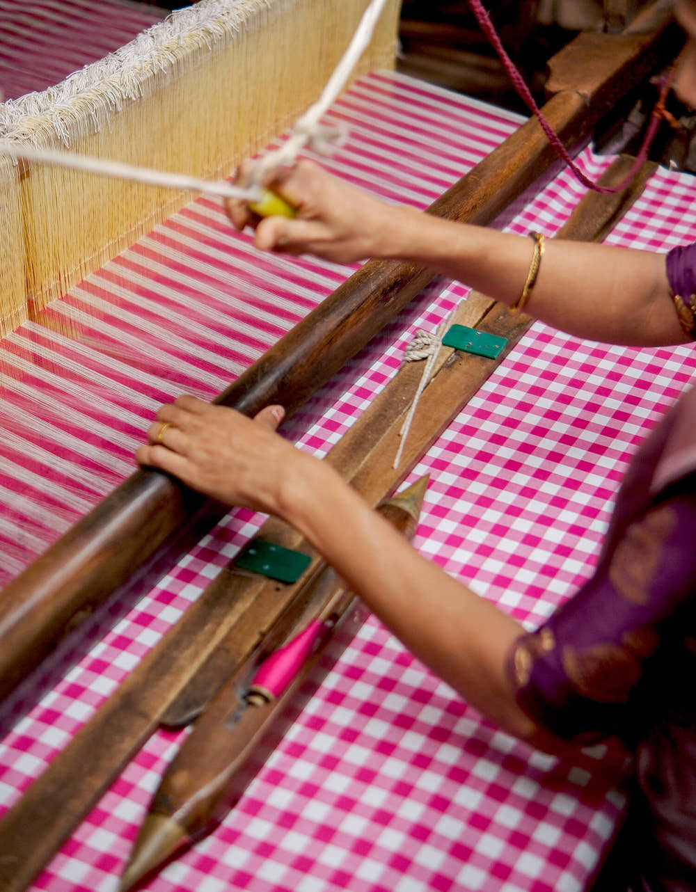 Pink City Prints Handloom Tartan Isla Dress