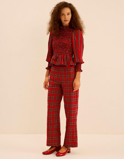 Pink City Prints Handloom Tartan Romy Trousers