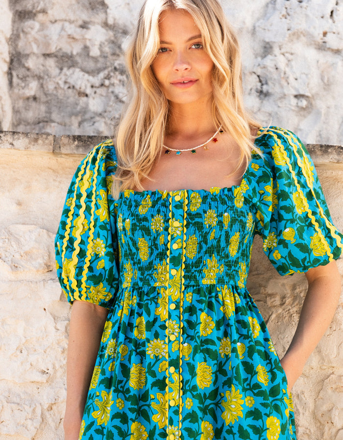 Pink City Prints Hibiscus Jaal Colette Dress