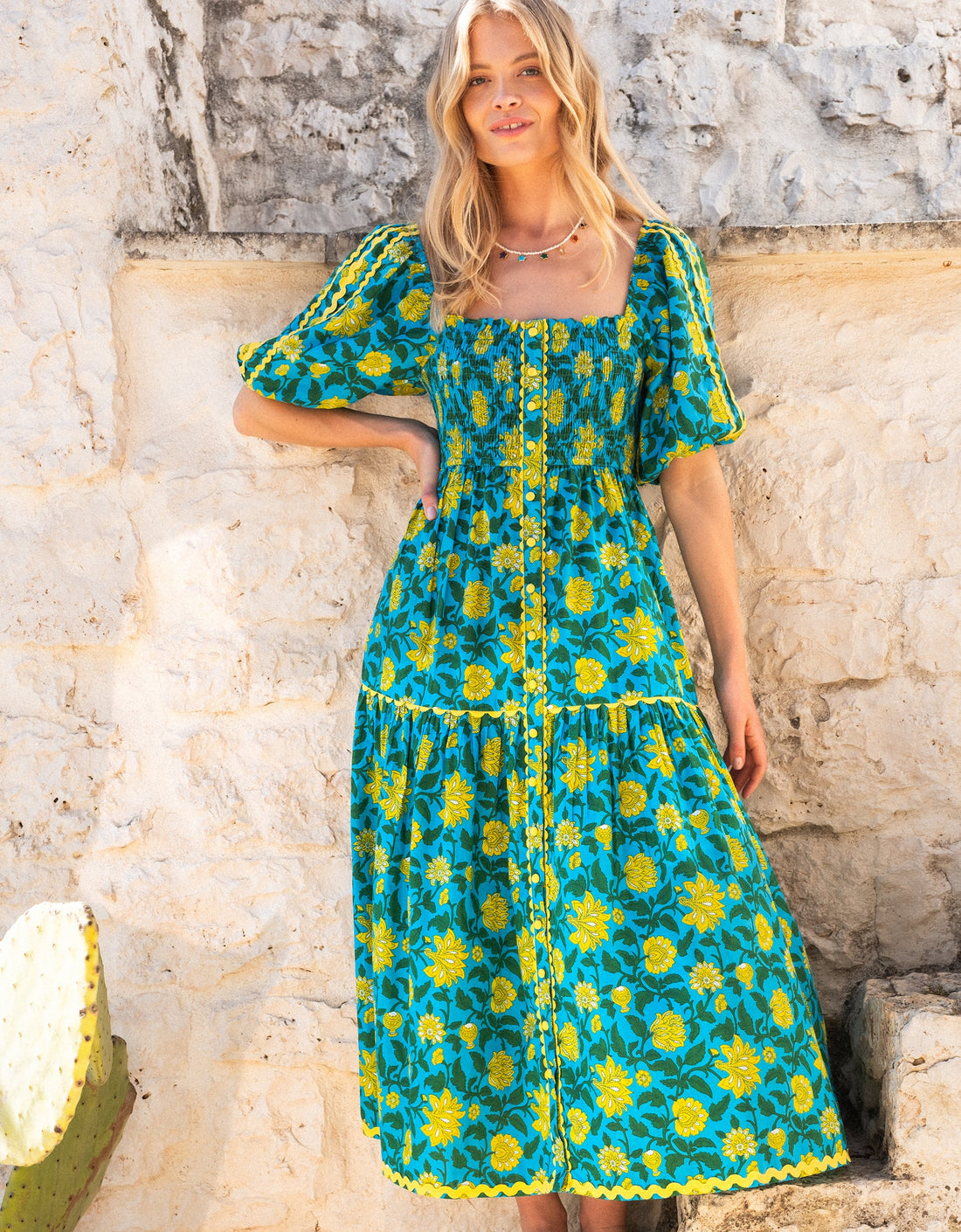 Pink City Prints Hibiscus Jaal Colette Dress