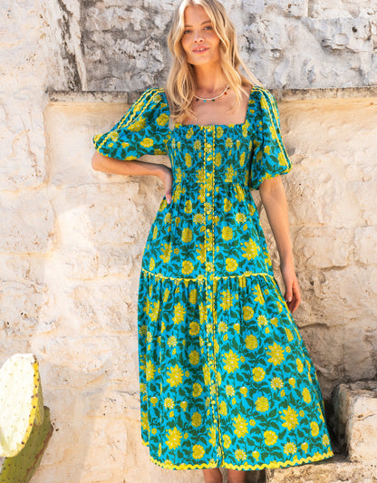 Pink City Prints Hibiscus Jaal Colette Dress