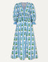 Pink City Prints Indigo Border Melanie Dress