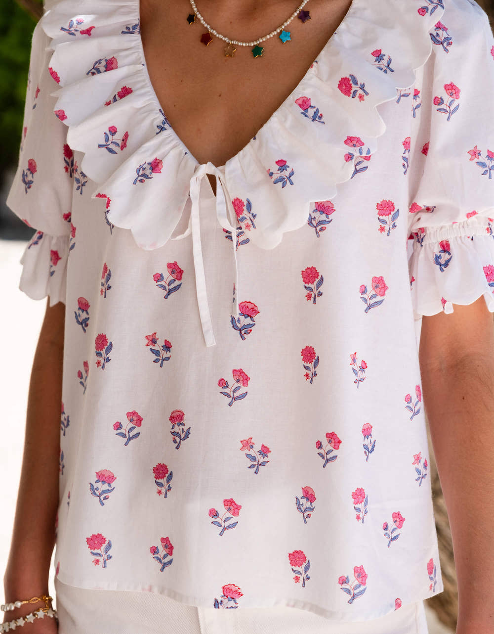 Pink City Prints Jaipur Ditsy Ava Blouse