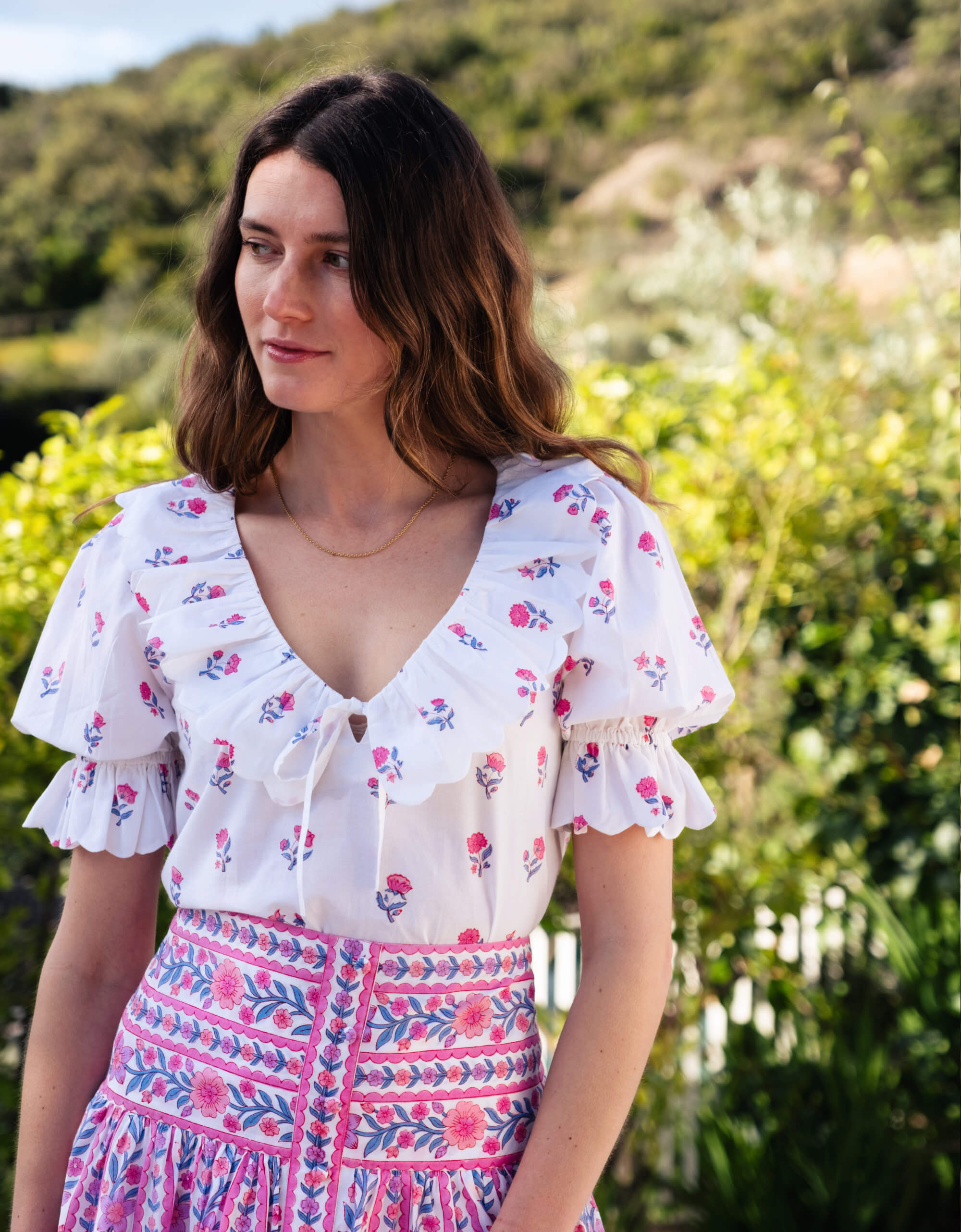 Pink City Prints Jaipur Ditsy Ava Blouse