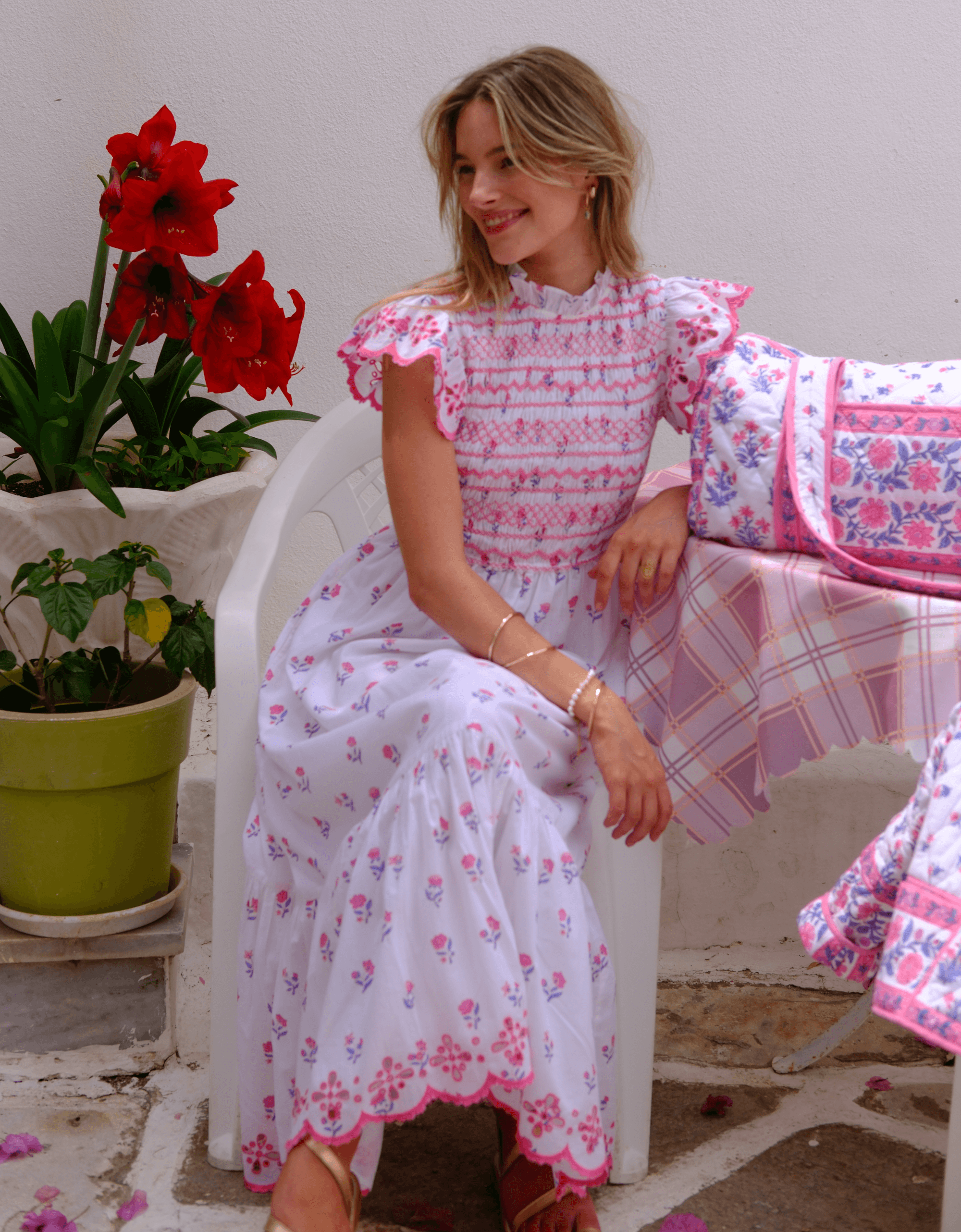 Pink City Prints Jaipur Ditsy Harper Dress