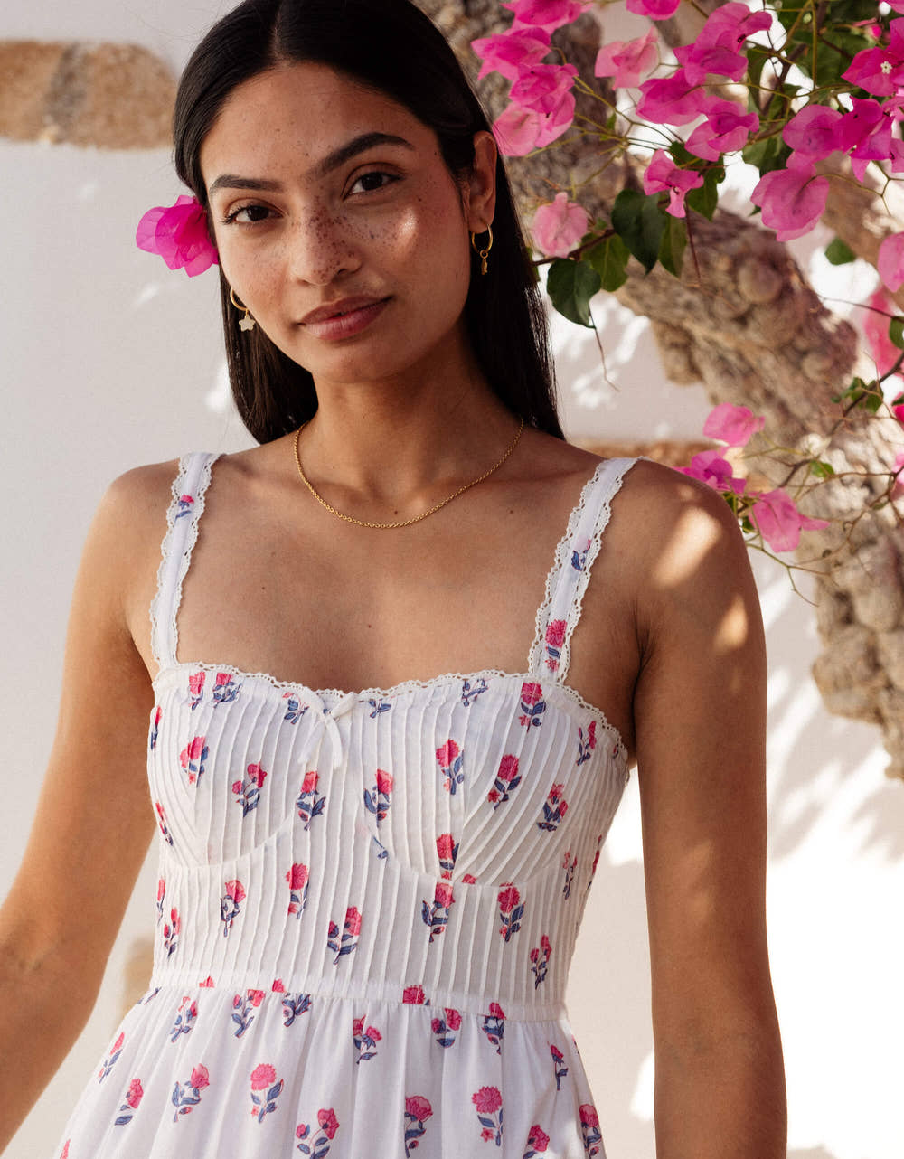 Pink City Prints Jaipur Ditsy Malibu Dress