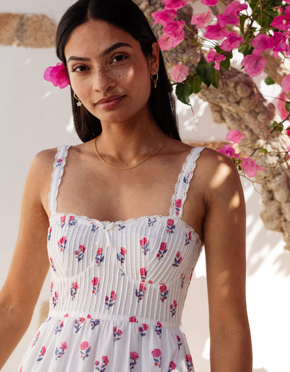Pink City Prints Jaipur Ditsy Malibu Dress