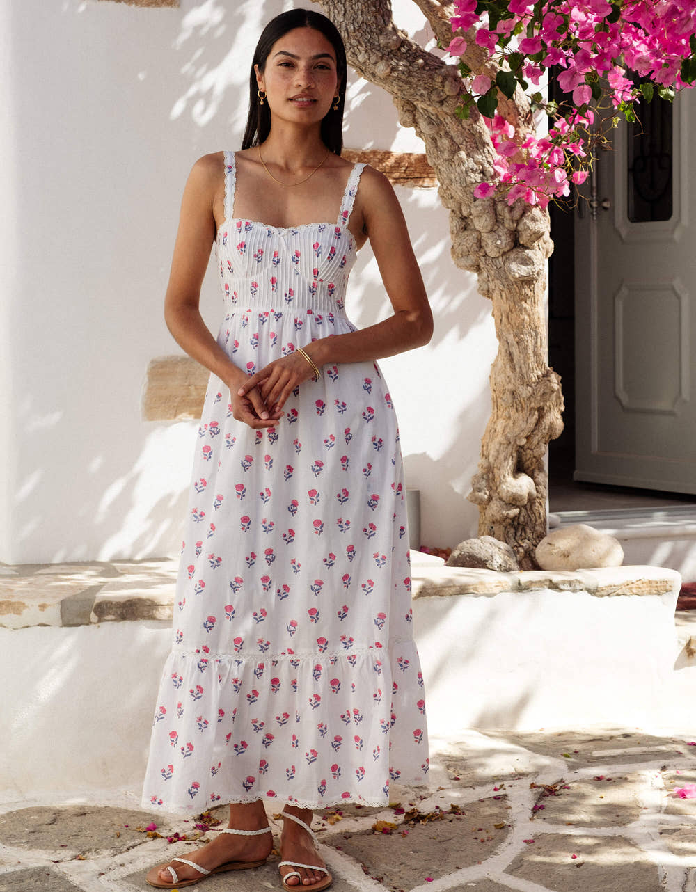 Pink City Prints Jaipur Ditsy Malibu Dress