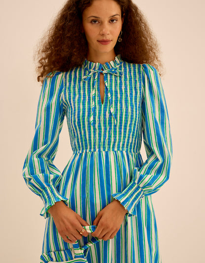 Pink City Prints Lagoon Stripe Izzy Dress